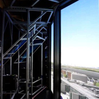 Tower simulator // Rear view // German air traffic control