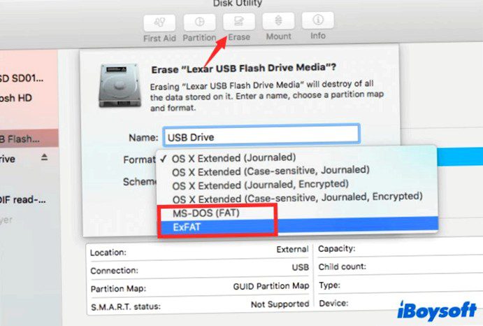 format NTFS drive on Mac