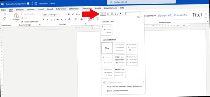 Microsoft Word - List with multiple levels