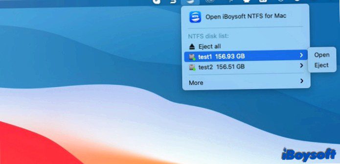 Write to an external NTFS hard drive on Mac with iBoysoft NTFS for Mac